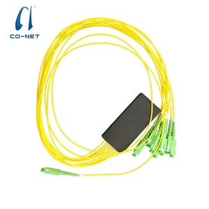 Co-Net Splitter PLC SC 1X8 With Plastic Box 2.0mm 100x45x10 SC 1X8 Card Splitter Module ABS Box