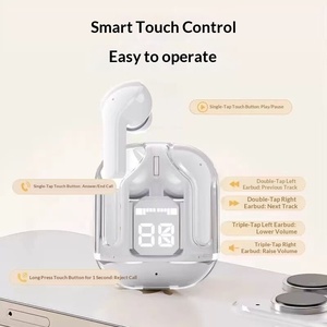 Auricolari True Wireless TWS con Display Digitale, <span class=keywords><strong>Stereo</strong></span> <span class=keywords><strong>Bluetooth</strong></span> 5.3, Custodia Trasparente, Cuffie per Sport e Gaming - Product Image 4
