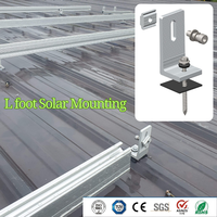 Tanda Seni |   Kit Braket Pemasangan Panel Surya L-Feet Aluminium untuk Atap Logam Seng Sistem Pemasangan PV Surya