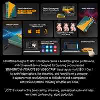 Tarjeta Capturadora de Video USB3.0 UC7018 Sin Compresión, Multisinal, con Entrada SDI/DVI-I/VGA/CVBS/S-VIDEO/YPbPr a través de USB Tipo-C para Juegos