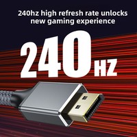 Câble DP version 1.4, prend en charge la définition 4K 144Hz, 2K 165Hz et 8K, câble vidéo DisplayPort mâle-mâle