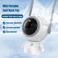 Ventilateur portable à suspendre au cou, astronaute, nouveau modèle 2024, mini ventilateur USB sans lame, silencieux, pour le camping en plein air, petits ventilateurs