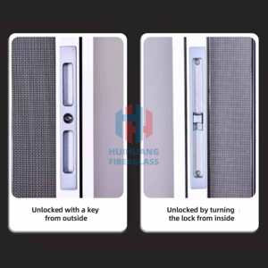 Nouvelle <span class=keywords><strong>Porte</strong></span> Pliante en Maille Diamantée - Moustiquaire de Fenêtre Antivol et Anti-Moustiques avec Serrure Antivol <span class=keywords><strong>pour</strong></span> Usage Domestique - Product Image 5