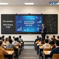 Pizarra Interactiva WIFI de Doble Banda HRAY de 86 Pulgadas con Marco de Aleación Ligero para Escuelas Privadas, Compatible con OEM y ODM