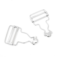 Boucle en fer plaqué lavable 28mm-38mm, épaisseur de fil 1.8mm, réglable pour bretelles de salopette, fabrication chinoise