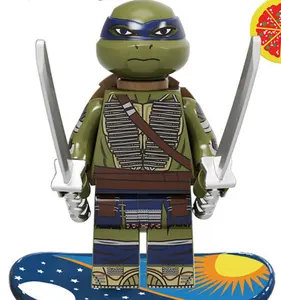 Ninjas Turtles serisi Das Vinci, Caseys, yaban domuzu, rhinoceross, assembleds yapı taşları, insanlar çocuklar için oyuncaklar