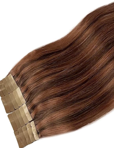 Balayage marrone medio e <span class=keywords><strong>ramato</strong></span> nastro naturale per la trama della pelle Remy in extension per <span class=keywords><strong>capelli</strong></span> extension <span class=keywords><strong>capelli</strong></span> umani <span class=keywords><strong>capelli</strong></span> malisi - Product Image 2
