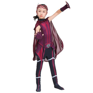 Disfraz de cosplay de Wanda Maximoff para niñas, tocado de <span class=keywords><strong>bruja</strong></span> <span class=keywords><strong>escarlata</strong></span>, capa y pantalones, conjunto completo para niñas - Product Image 2