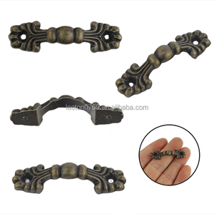 Stock Supply Box Accessories 42 X 12mm <strong>Antique</strong> Brass <strong>Small</strong> Metal Box Handle - Product Image 1