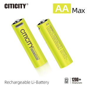 CITICITY Paquete de 4 pilas AA MAX recargables de 1,5 V y 2200 mAh, baja autodescarga, larga duración, recargables hasta 1000 ciclos - Product Image 3