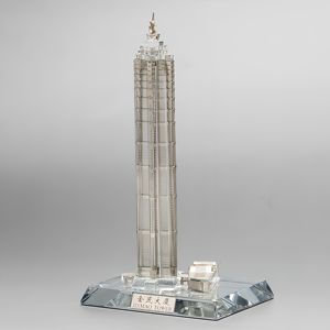 โออีเอ็มทำจากแก้วรูปหกเหลี่ยมหรูหราสลักด้วยเลเซอร์สร้างของที่ระลึกขององค์กรงานฝีมือสถาปัตยกรรมระดับไฮเอนด์ - Product Image 5