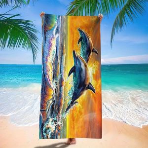 Serviette de plage d'été douce et absorbante, sans sable, avec imprimé tortue de mer, séchage rapide, en fibres ultra-fines, pour le sport - Product Image 4