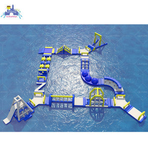 Inflatable công viên nước nổi Aqua trở ngại sân chơi với slide, tấm bạt lò xo và tháp nền tảng cho hồ và khu nghỉ mát vui vẻ - Product Image 2