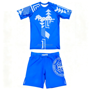 Conjunto Deportivo Personalizado de MMA para <span class=keywords><strong>Muay</strong></span> <span class=keywords><strong>Thai</strong></span>, Camiseta y Pantalones Cortos para Entrenamiento de Artes Marciales, Venta al Por Mayor - Product Image 1