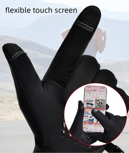 Outdoor Windproof Running <strong>Gloves</strong> Fleece Lining <strong>Warm</strong> <strong>Gloves</strong> Non-slip Wear-resistant Waterproof Touch Screen Riding <strong>Gloves</strong> - Product Image 4