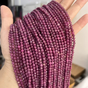 ลูกปัดคริสตัลอัญมณีทรงหลวมทรงกลมขนาด2มม. 3มม. 4มม. พลอยทับทิมลูกปัดทรงหลวมตัดสุกใสของขวัญเครื่องประดับ DIY - Product Image 6