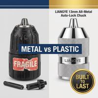 Perceuse à percussion sans fil Liangye 20V avec contrôle anti-recul, mandrin métallique sans clé de 13 mm, 50 Nm, qualité professionnelle