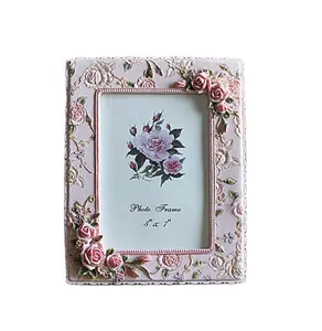 Retro Vintage Rose Resin Photo Frame Picture Frame Home Decor 6'' 7'' 10''