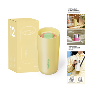 Caneca de Café ODM FDA LFGB 360-480ml em Aço Inoxidável com Vedação a Vácuo que Preserva a Temperatura da Bebida com Tampa Rotativa 2 em 1 - Product Image 1