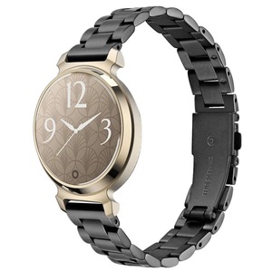 Correa de Repuesto de Acero Inoxidable 304 de 14 mm de Ancho con 3 Cuentas para Reloj <span class=keywords><strong>Garmin</strong></span> Lily 2, Correa de Metal Ajustable con Cierre de Mariposa - Product Image 3