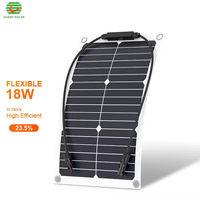 Glory Solar 18W Silicium monocristallin Mini chargeur solaire Panneaux flexibles Voiture Moto Balcon Surveillance Litière pour chat