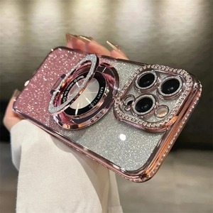 Funda Protectora Transparente de Diseño de Lujo Personalizada para iPhone 15 16 13 12 <span class=keywords><strong>11</strong></span> con Soporte de Espejo Brillante - Product Image 3