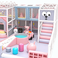 EN ASTM Zertifizierter Hersteller Farbenfrohe Design-Kletterstruktur für Kindergärten und Kleinkinder Indoor-Softplay-Anlage mit Bällebad