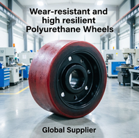 Roue de traction lisse en polyuréthane PU durable, 230x75 mm, 5 trous cylindriques pour boulons, utilisée sur les chariots élévateurs HY Yale / camions