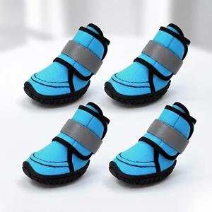 Botas de lluvia para perros Yearning Dog, suela suave, transpirables, de felpa, de goma, impermeables, antideslizantes, para exteriores (cuatro piezas de un conjunto) - Product Image 4