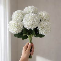 Pemasok Cina Bunga Hydrangea Buatan untuk Dekorasi Pernikahan, Latar Belakang Meja Utama Hotel, Simulasi Tinggi