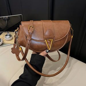 Sac à bandoulière pour <span class=keywords><strong>femme</strong></span> de qualité supérieure, <span class=keywords><strong>semi</strong></span>-circulaire, en cuir PU de haute qualité, vente en gros, sac bandoulière tendance - Product Image 4