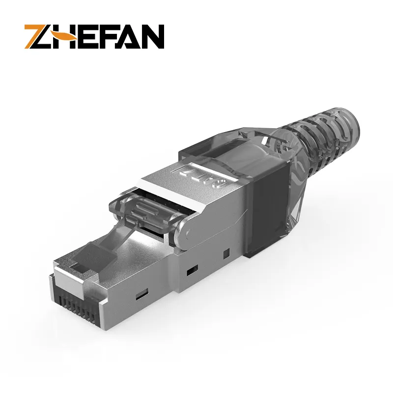 Rj45 Ethernet Connector Male Toll Less Plug Stp Cat7 Cat6a Waterproof Rj45 Coupler Connector Tooless Plug