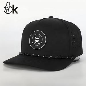 Gorras de camionero <span class=keywords><strong>Von</strong></span> holandesas perforadas con agujero cortado, logotipo de 5 paneles, gorra de cuerda con ala ligeramente curvada, gorra de béisbol láser, gorra deportiva de Golf para papá - Product Image 1