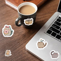 113 Pegatinas de Vinilo Impresas Personalizadas con Diseño de Gato Gordo, Resistentes al Agua, Ecológicas y Duraderas para Decoración del Hogar