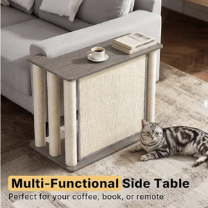 Tiragraffi <span class=keywords><strong>di</strong></span> Lusso in Legno OEM/ODM con Tappetino in Sisal e Pali, Protezione Divano, Arredo per <span class=keywords><strong>Gatti</strong></span> da Interno - Product Image 2