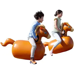 Giocattolo di salto hippie del gioco attivo dei bambini di giro gonfiabile con il giocattolo del cavallo di salto dei bambini della maniglia