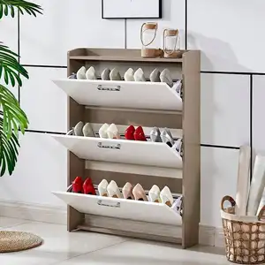 Wooden Shoe Storage Living Room Furniture Shoe Rack Cabinet