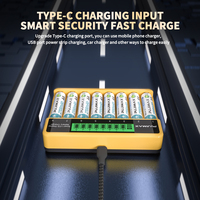 PUJIMAX Usine En Gros Chargeur Intelligent 1.2v AA AAA Nickel-Métal Hydrure Chargeur de Batterie avec USB Type C Port de Charge