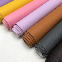 Litchi Rexine artificiel gaufré imperméable de 1 mm en faux cuir synthétique semi-PU PVC pour la fabrication de sacs de siège de voiture