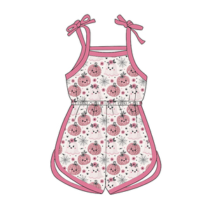 Mono de Tirantes para Bebés Niñas, Personalizado, Transpirable, Suave, de Poliéster y Spandex, Largo hasta el Muslo, para Verano, con Tirantes Ajustables, OEM - Product Image 4