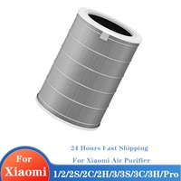 Filtre de purificateur d'air pour purificateur d'air Xiaomis Mi 2/1/2S/3/ 3H/Pro Filtre HEPA en carbone H13 PM2.5 avec remplacement RFID