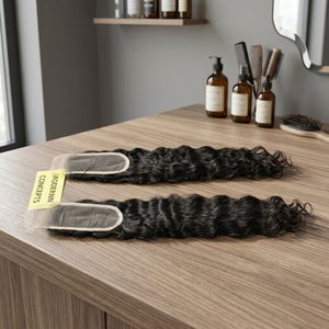 Cabello birmano Suizo 2*6 Hd Cierre de encaje Cabello birmano crudo ondulado Extensiones de cabello humano virgen alineado con cutícula barata - Product Image 1
