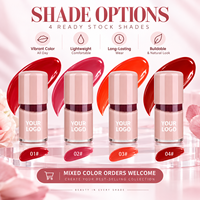 Teinte à lèvres peel-off RTS 5ml, fini mat, longue tenue, 4 teintes, faible MOQ 2 pièces, vente en gros, logo personnalisé