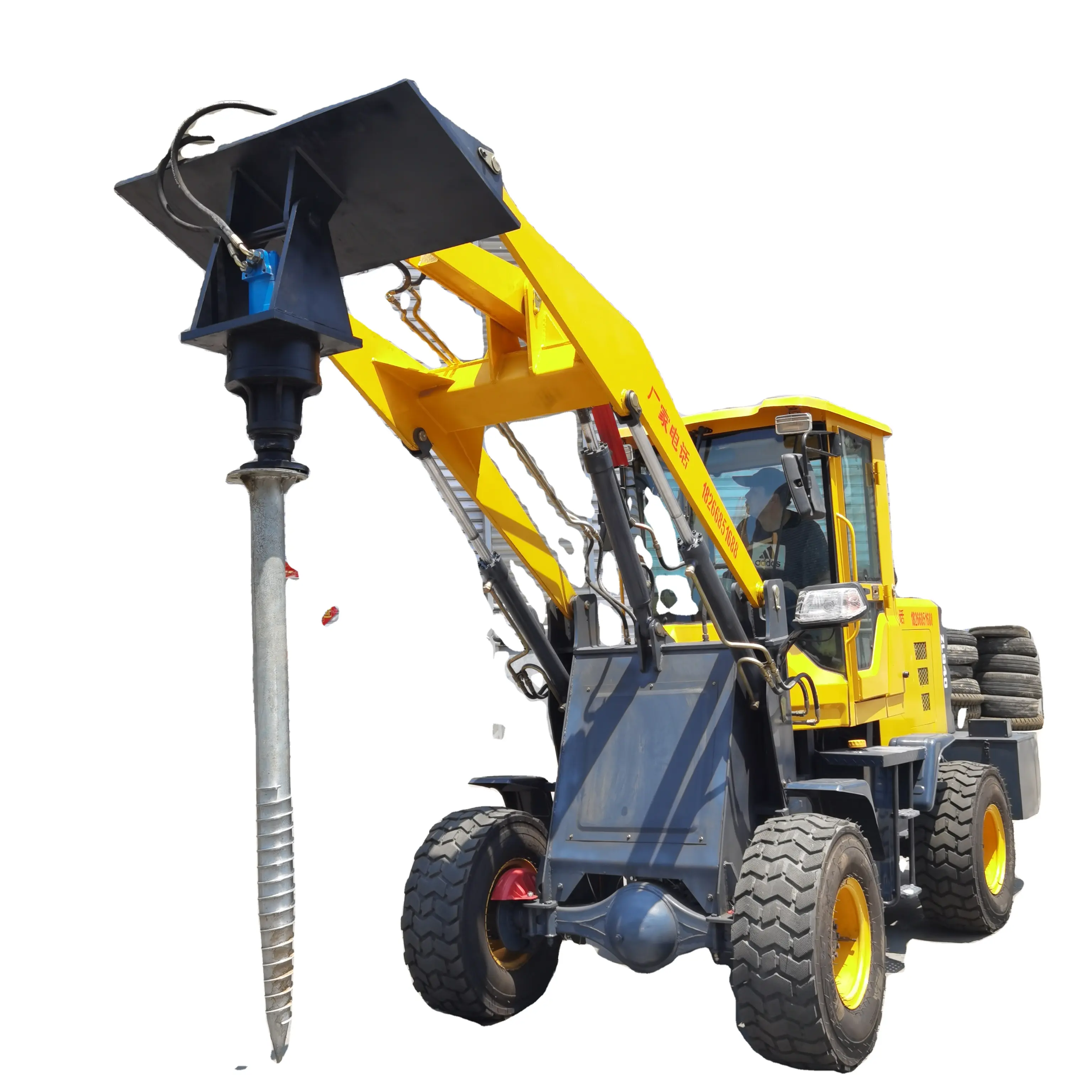 High quality screw pile driver Photovoltaic mounted drill Loader pile driver