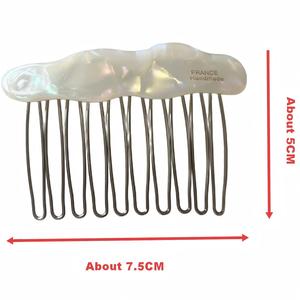 Peineta geométrica hecha a mano para flequillo y cabello suelto, herramienta <span class=keywords><strong>de</strong></span> peinado, pinza para el cabello para la parte trasera <span class=keywords><strong>de</strong></span> la cabeza <span class=keywords><strong>de</strong></span> mujer, accesorio <span class=keywords><strong>de</strong></span> inserción invertida - Product Image 2