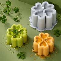 Moule à gâteau en silicone SILIKOLOVE en forme de trèfle à quatre feuilles, antiadhésif, sans BPA, 100 % silicone de qualité alimentaire, certifié LFGB, pour mousse et pâtisserie