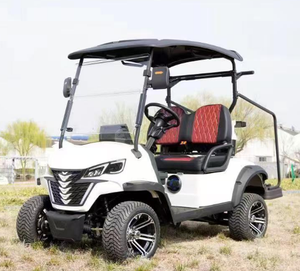 Voiturette de <span class=keywords><strong>golf</strong></span> électrique 2 places, 4 roues, alimentée par batterie, couleur personnalisée, pour hôtel, parc, tourisme - Product Image 2