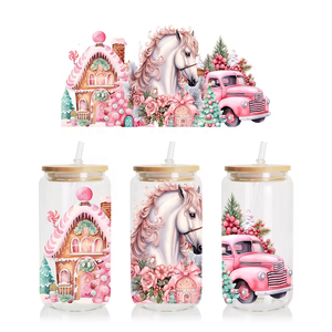 Conception <span class=keywords><strong>de</strong></span> Noël gratuite personnalisée 3D étanche réutilisable écologique couleur UV DTF tasses autocollants Logo décalcomanies 16 oz transferts <span class=keywords><strong>de</strong></span> tasse - Product Image 1