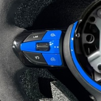 Volant en daim véritable avec décoration bleue pour BMW M3 M4 F80 F82 E90 E91 E60 X5 F15 X6 F16 F10 F30 F32 F36 F60