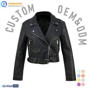 Giacca Puffer da <span class=keywords><strong>Donna</strong></span> Primaverile 2026 Q&D OEM Personalizzabile con Rivetti Argentati e Cerniera in PU Vintage - Product Image 1